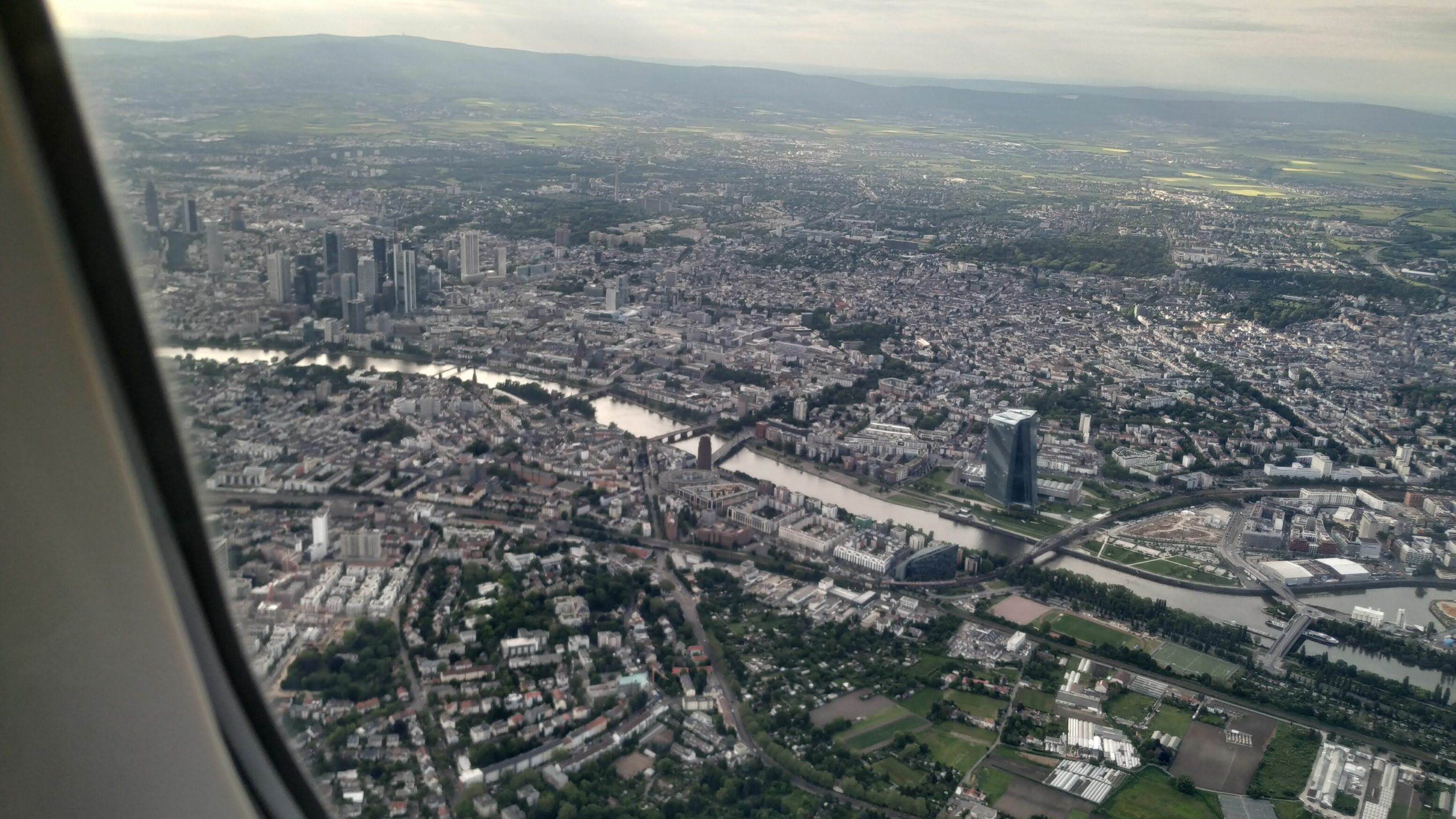 Landeanflug auf Frankfurt am Main