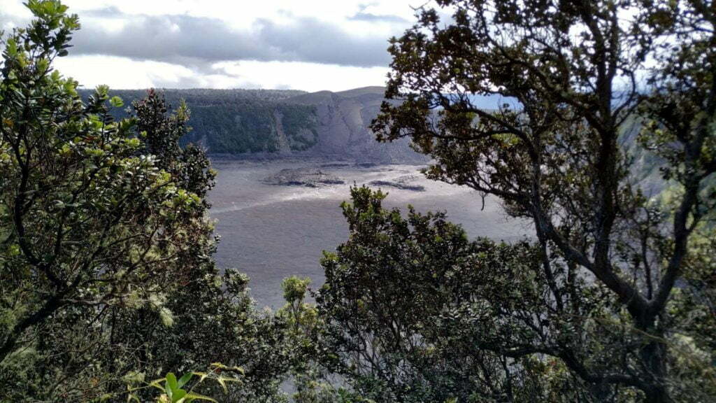 VomGipfel des Crater Rim Drives hatten wir eine großartige Aussicht auf den Kīlauea.