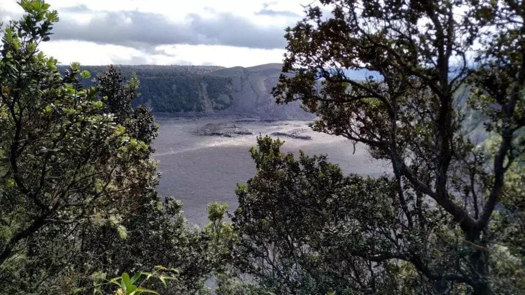 VomGipfel des Crater Rim Drives hatten wir eine großartige Aussicht auf den Kīlauea.