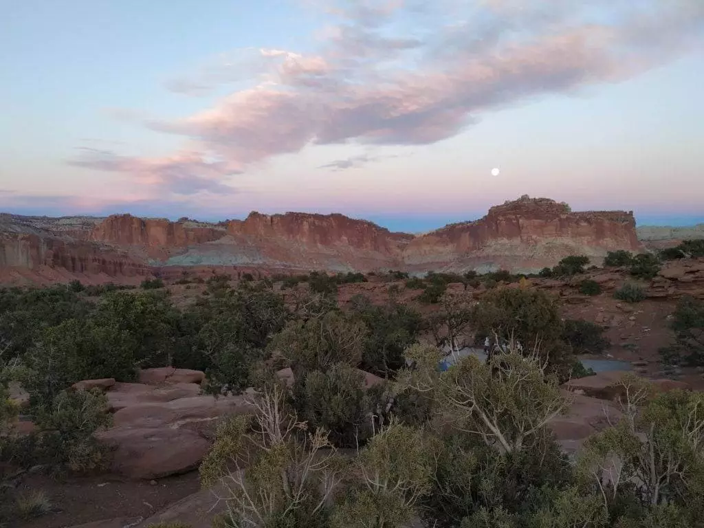Sonnenuntergang im Capitol Reef National Park