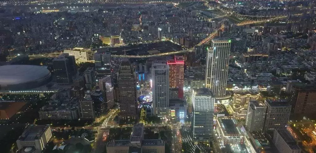 Taipeh 101 Blick bei Nacht
